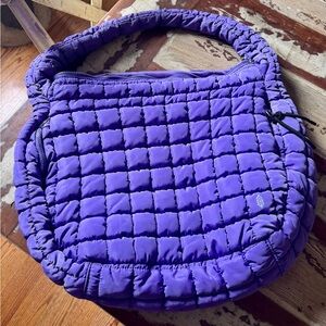 Free People Quilted Carryall Bag in Vivid Violet